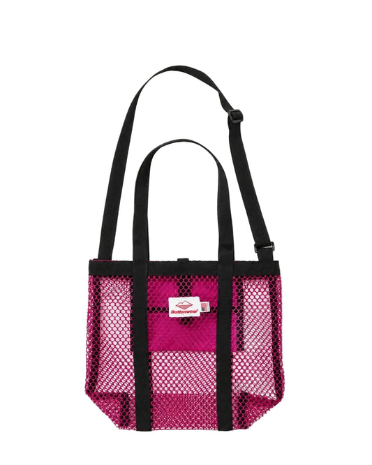 SS27 - Mini Mesh Tote - Raspberry  x  Black