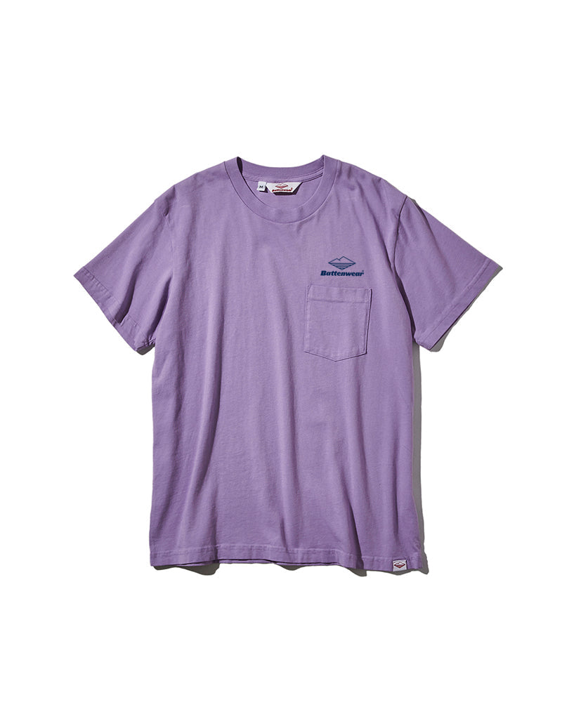 Team S/S Pocket Tee / Lavender x Navy