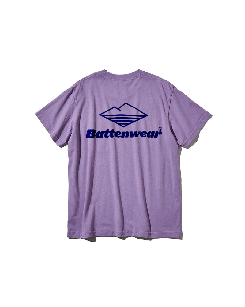 Team S/S Pocket Tee / Lavender x Navy