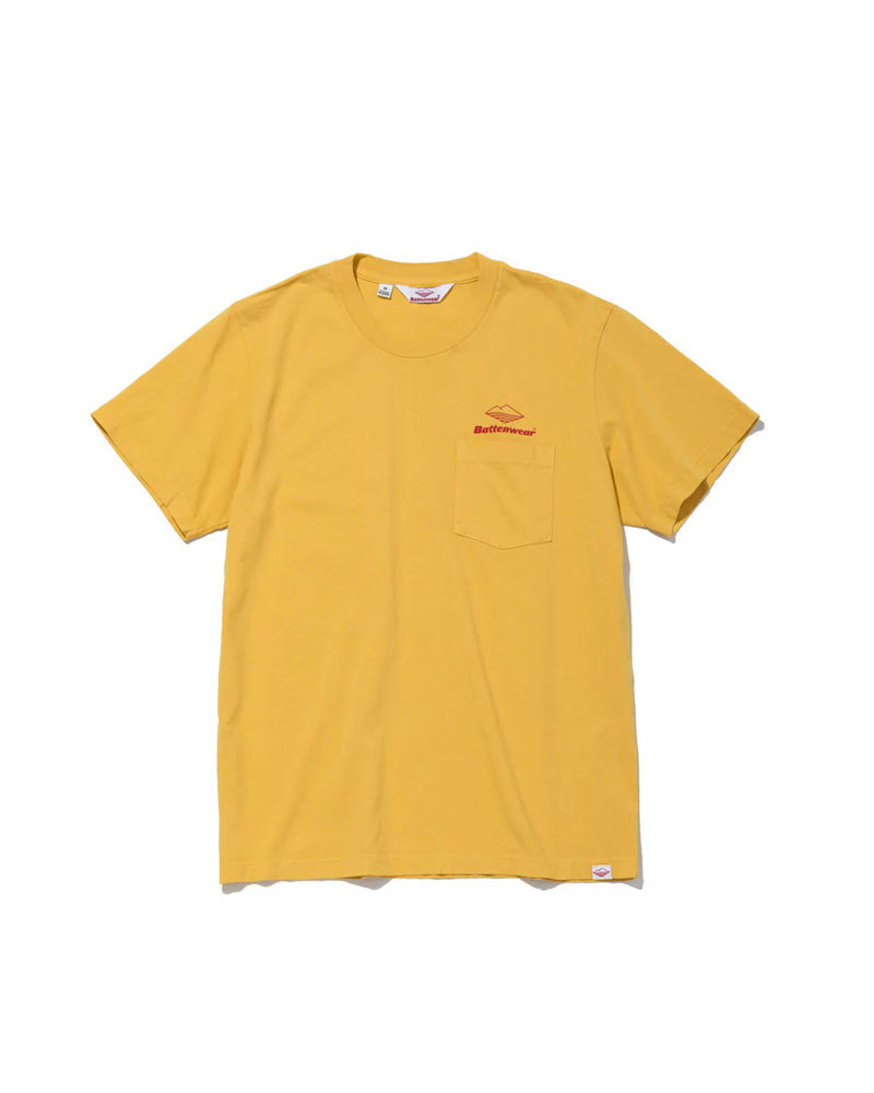 Team S/S Pocket Tee / Mustard x Red