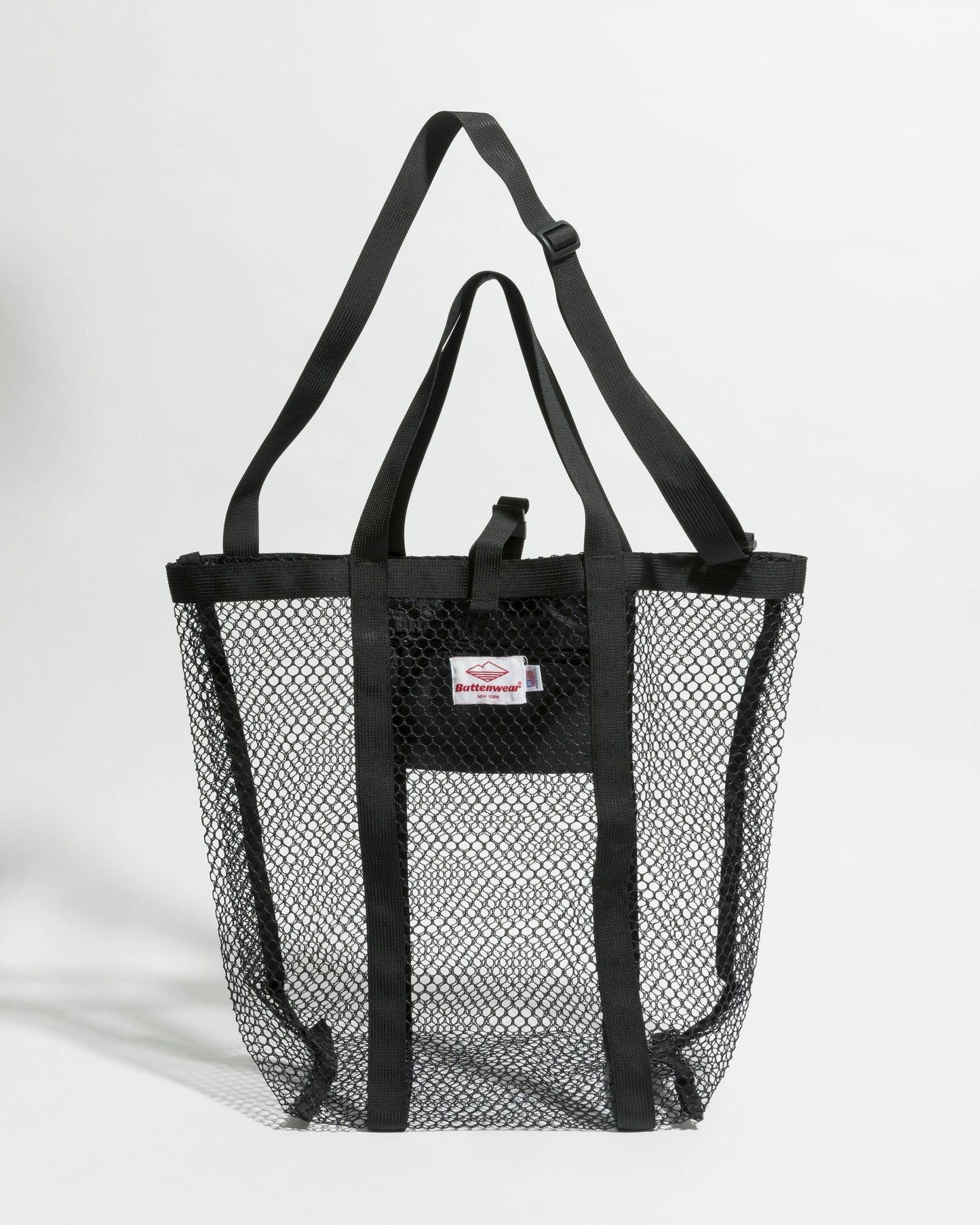 Mesh Tote - Black  _ Black