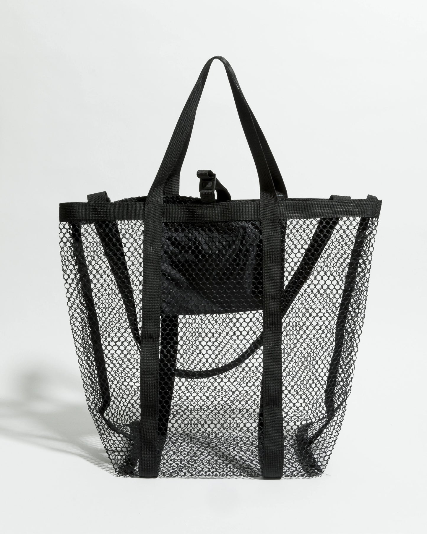 Mesh Tote - Black  _ Black