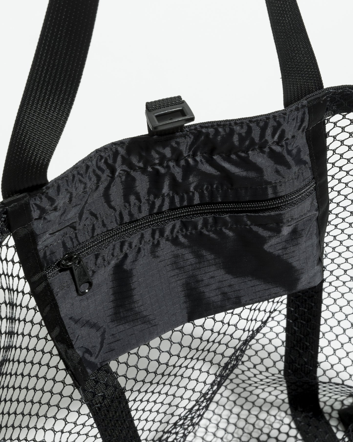 SS27 - Mesh Tote - Black  _ Black