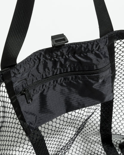 SS27 - Mesh Tote - Black  _ Black