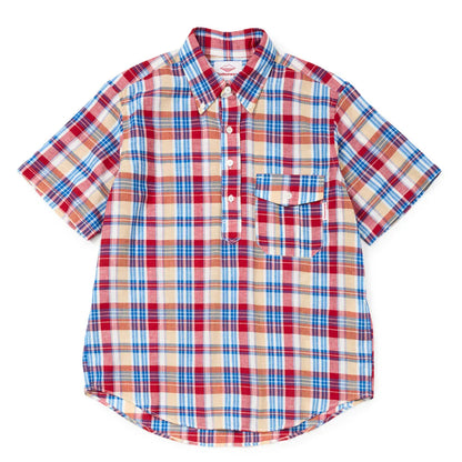 Sport Pullover - White x Red Madras
