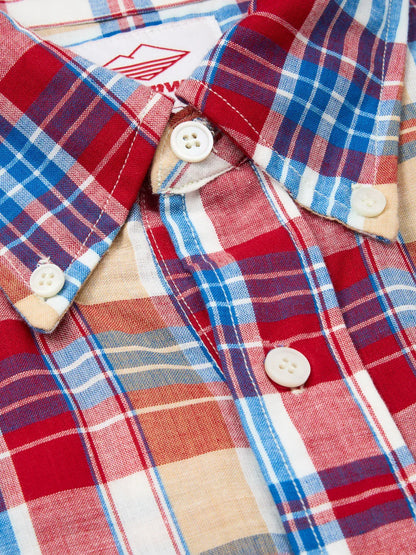 Sport Pullover - White x Red Madras