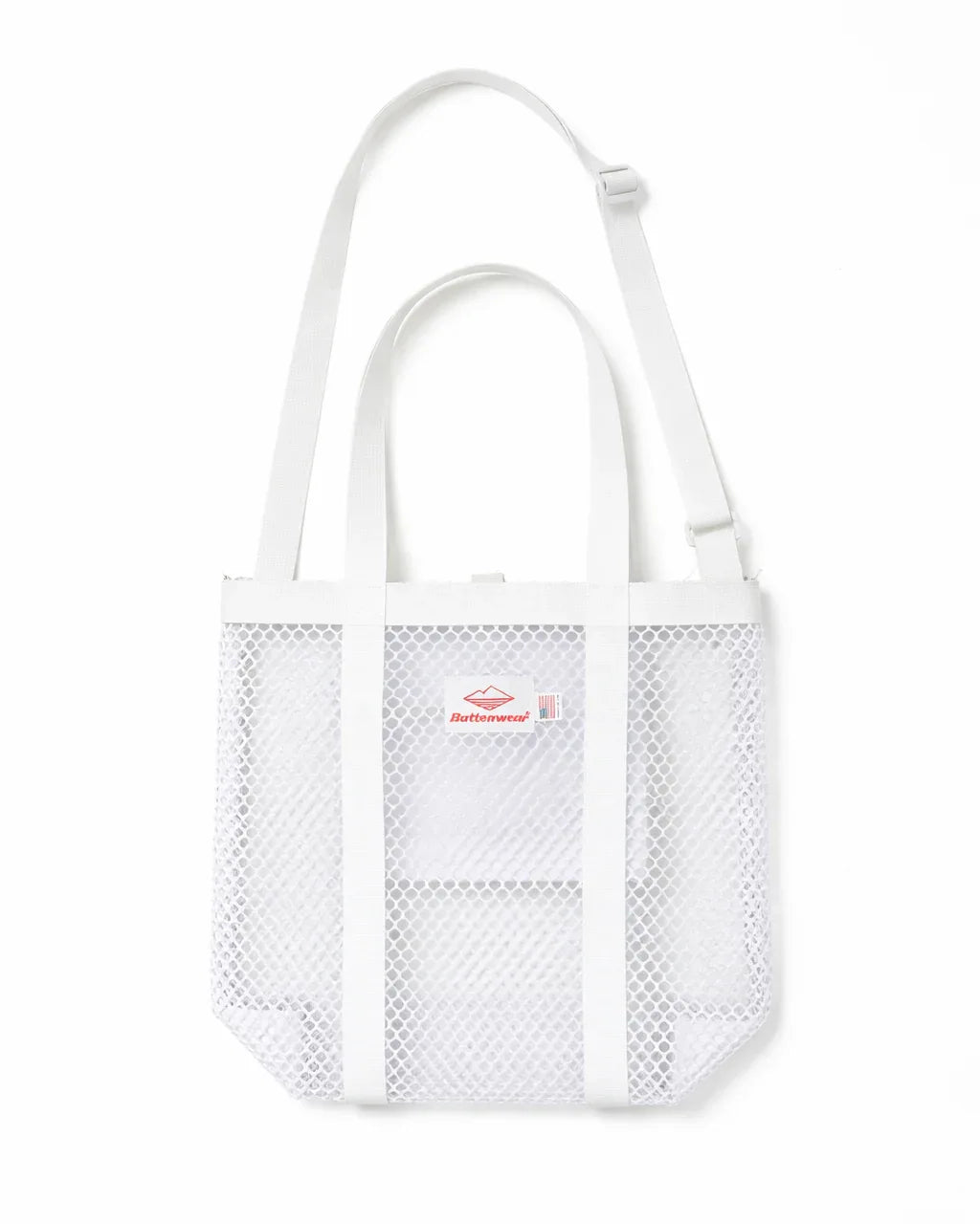 Mini Mesh Tote - White _ White