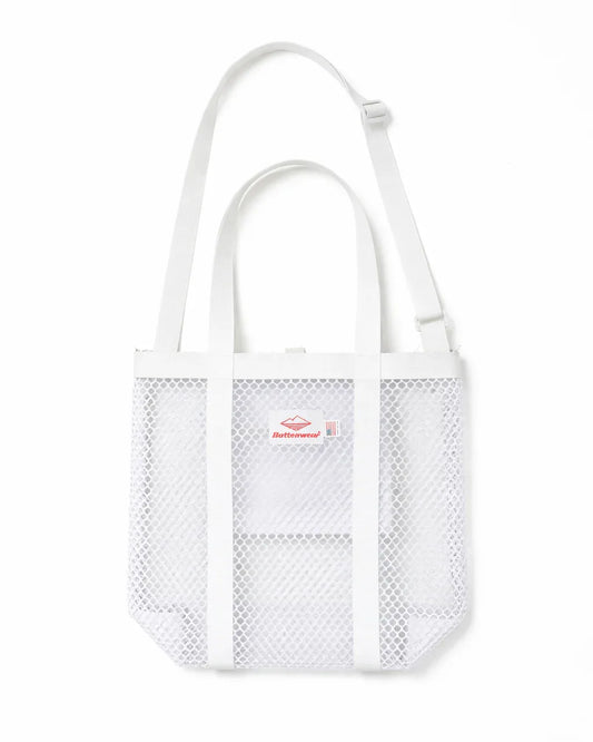 Mini Mesh Tote - White _ White